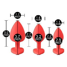 Red Heart Shaped Plug Set