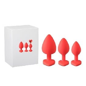 Red Heart Shaped Plug Set